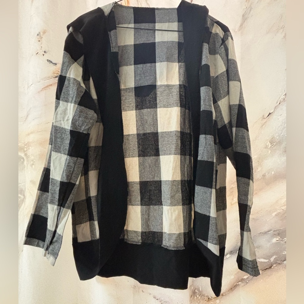 Hooded Plaid Jacket